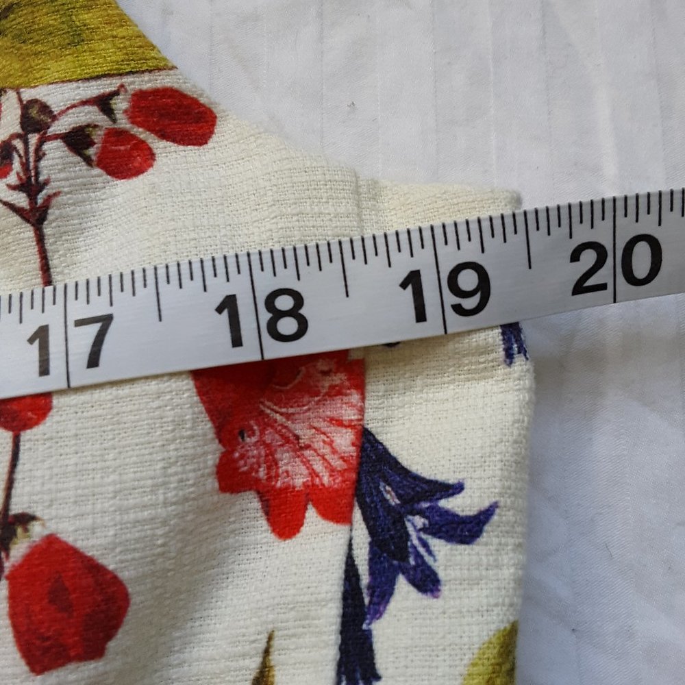 Lands' End Summer Floral Botanical Plus Size Lined Pockets Midi Dress - Picture 13 of 16